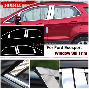

TOMMIA Full Window Middle Pillar Molding Sill Trim Chromium Styling Strips Stainless Steel For Ford Ecosport
