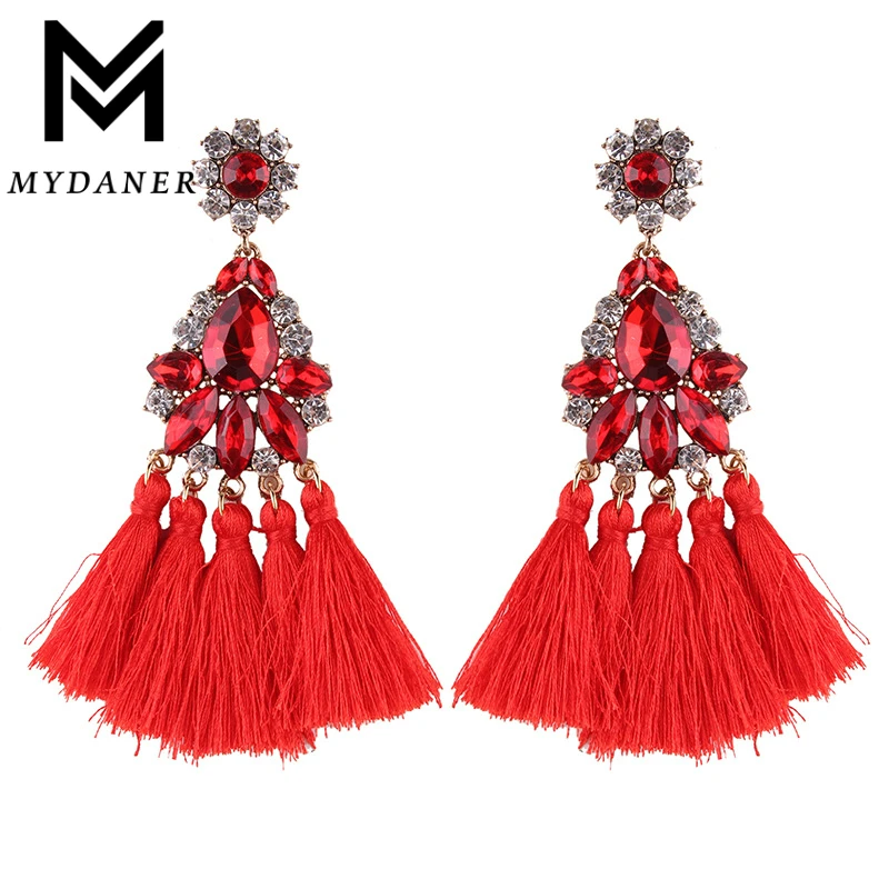 MYDANER новые женские серьги кисточки в стиле бохо|long tassel earrings|tassel drop earringstassel earrings |