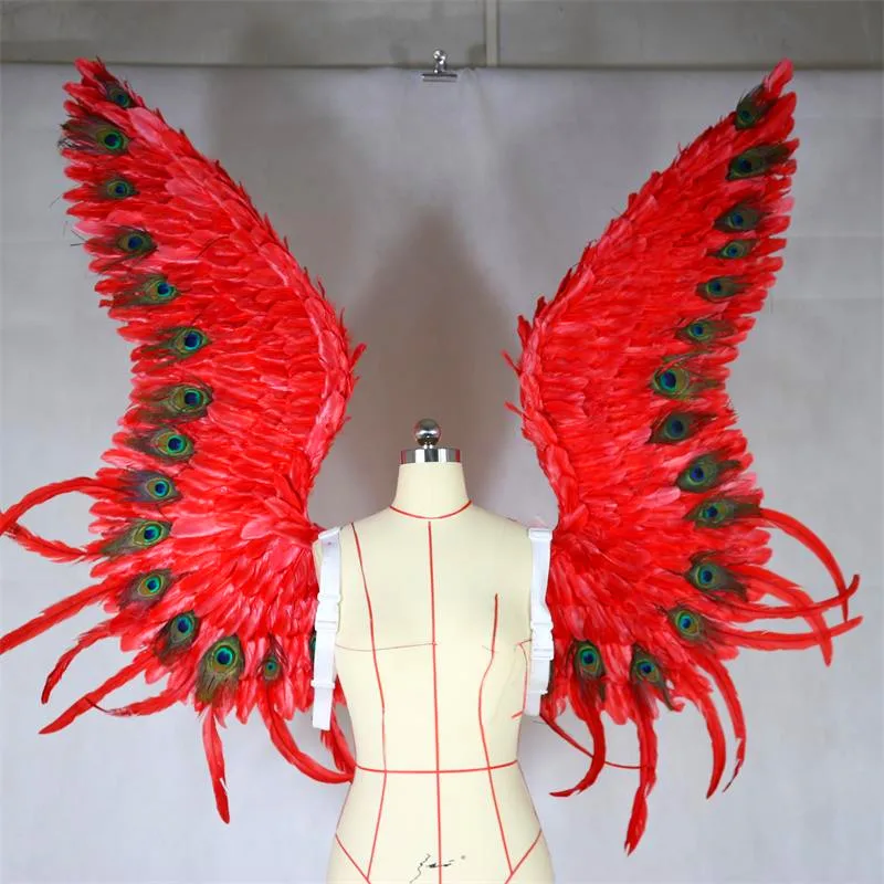 New Victoria's secret angel wings feather wings holiday party model runway show window display photo shoot real wings