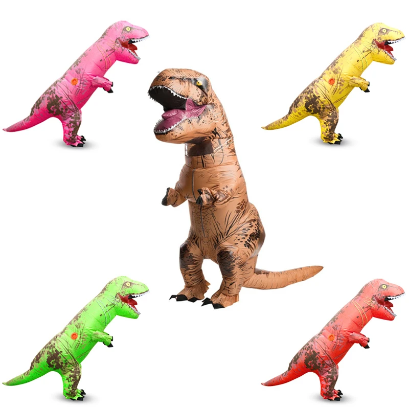 5 Colors Inflatable Dinosaur T Rex Costumes For Adult Kids 2m Blowup Dragon T Rex Halloween Inflatable Costume Cosplay Outfit Inflatable Costume Costumes For Adultst Rex Costume Aliexpress