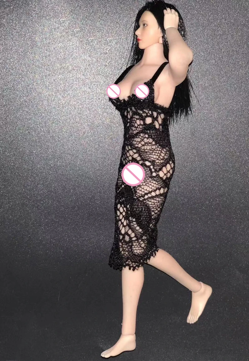 1/12 масштабная женская фигура, аксессуары, сексуальное черное/белое кружевное платье, ночная рубашка, модель для 1:12, TBL PHICEN, фигурка
