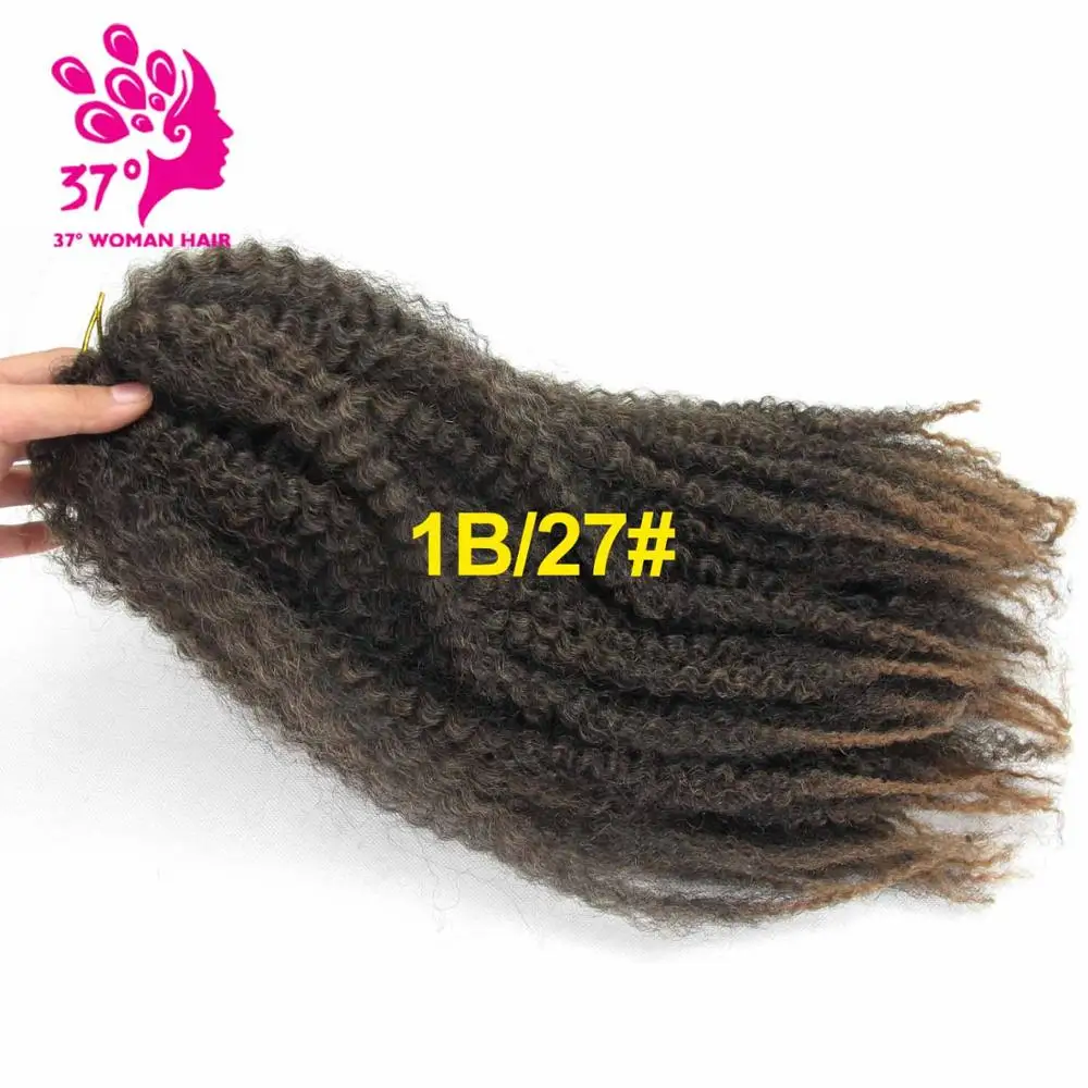 Dream ice's 18 ''1 шт./лот афро Марли Волосы крючком DIY косички прическа синтетические плетеные волосы для наращивания высокая температура - Цвет: T1B/27
