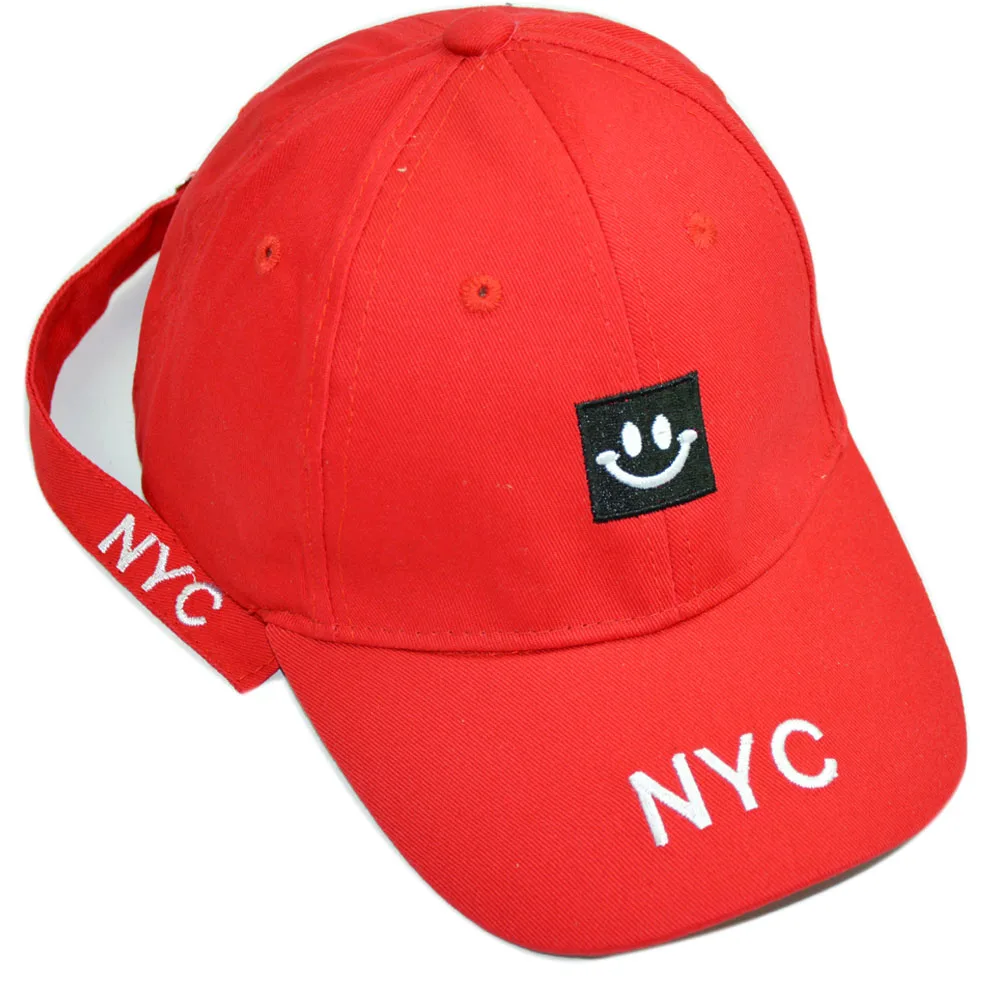 

Girls Baseball Cap Cotton NYC Smiley Hip Hop Snapbacks Boys Children Caps Spring Autumn Casual Hat Drop Shipping