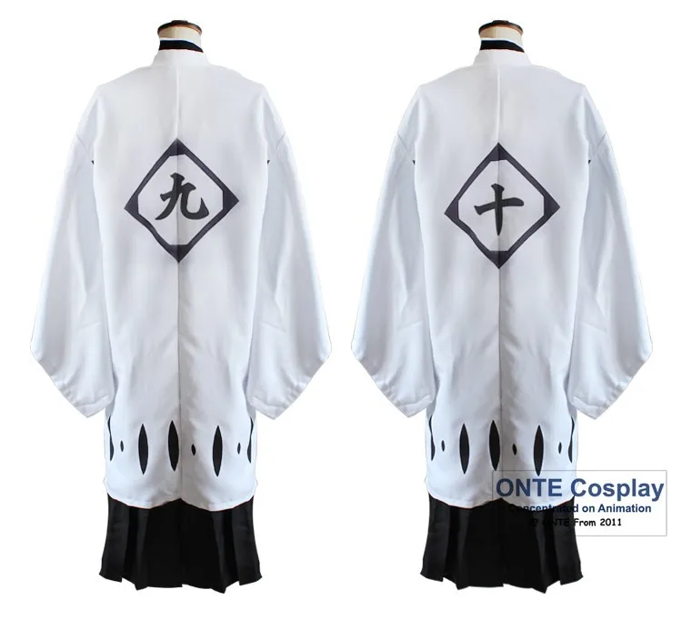 Cosplay&Ware [7]Anime Bleach Cosplay Costumes Capes 1st To 11th 12th 13th Division Captains Cloaks With Sleeve Coat Halloween -Cosplay&Ware anime Shop