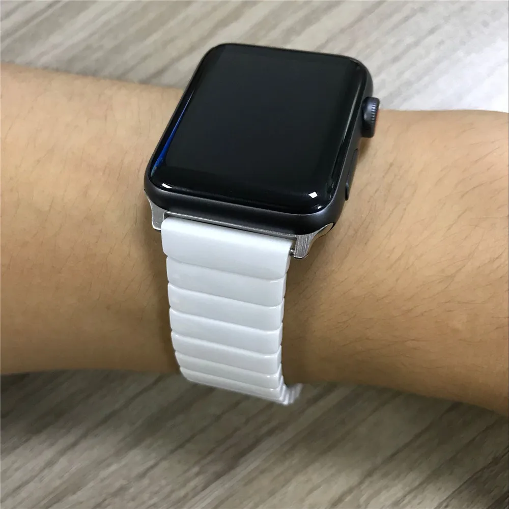 Керамика Съемная часы с застежкой ремешок сменный Браслет для часов для Apple Watch Series 4, версия 1, 2, 3, ремешок для наручных часов iWatch, ремешок 40/44 мм, 38, 42 мм, версия