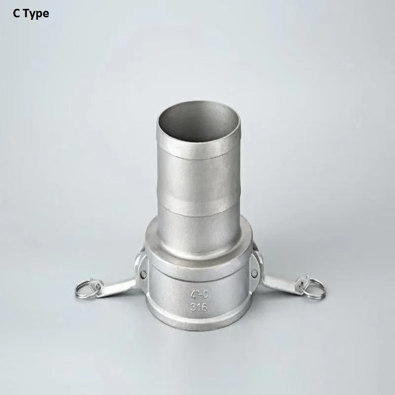 

Type C 1/2" 3/4" 1" Camlock Coupling Hosetail Barb 304 Stianless Steel Socket Camlock Quick Disconnect Adapter