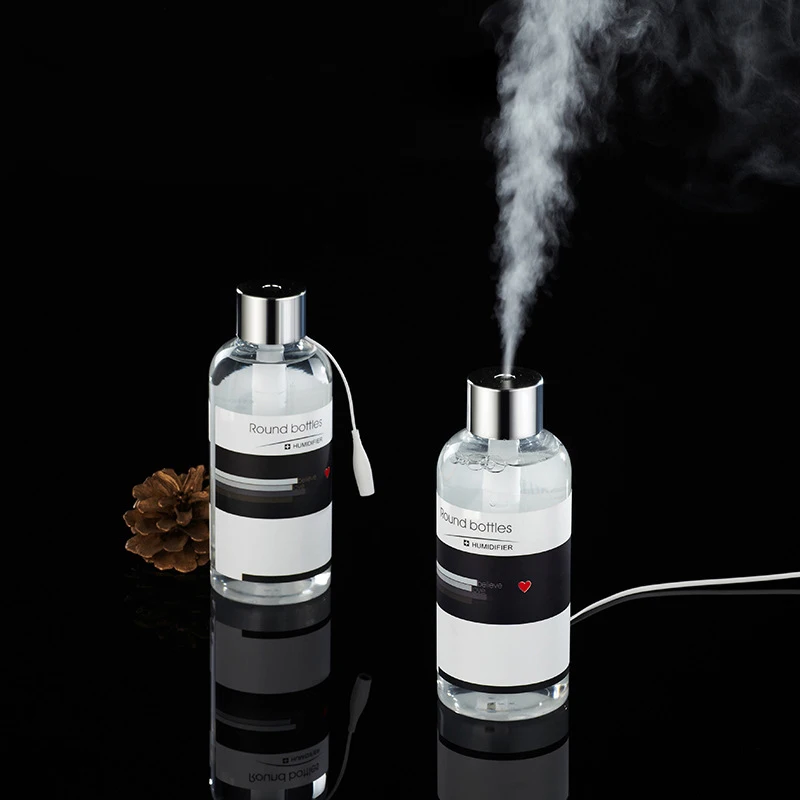 

300ML Air Humidifier Bottle shape Essential Oil Diffuser Silent Car Purifier USB Fogger Mist Maker for Home &Travel