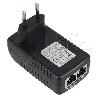 

DC 48V 0.5A PoE Injector Power Supply Over Ethernet Adapter LED Power Indicator