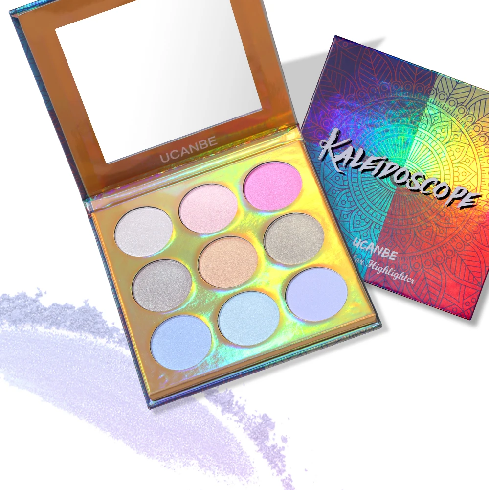 UCANBE Duochrome Laser Polarized Eye Shadow Makeup Palette High-shine Glitter Highlighter Shimmer Brilliant Eyeshadow Powder