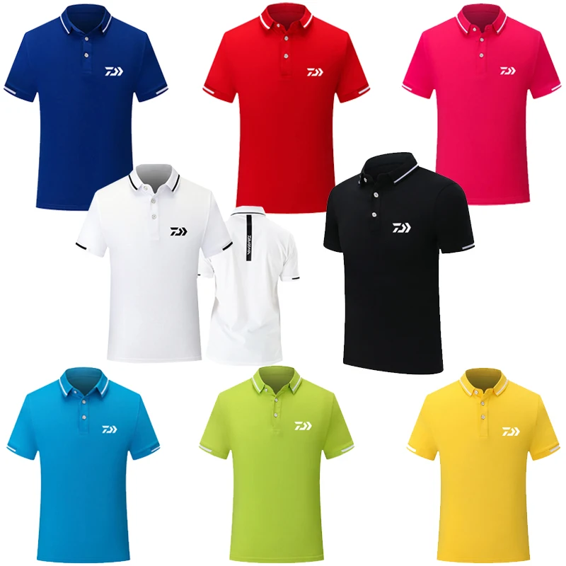 

2019 New Summer DAWA Fishing POLO Shirt Jersey Quick Dry Fishing Jersey Clothing Short Sleeve Sunscreen Anti-UV Fishing T-Shirt