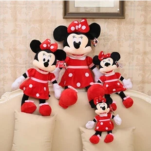 Плюшевые игрушки с Микки Маусом 30 см одна пара для детей 2 шт./лот|minnie doll|toys minnieplush