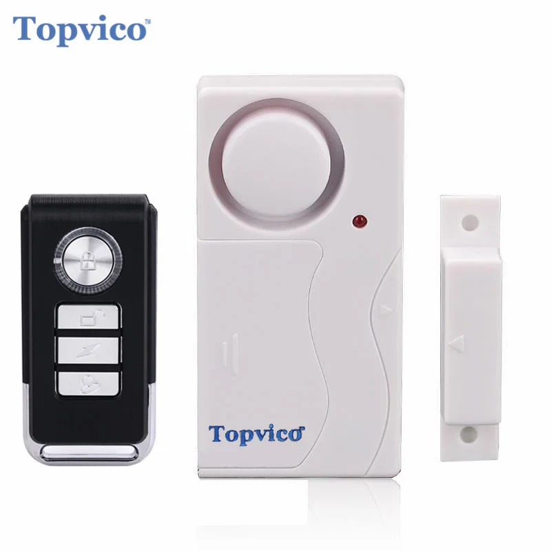 

Topvico Magnetic Door Window Sensor Alarm Detector Magnet Wireless Remote Controller House Safety Home Security Alarm System