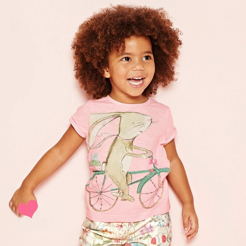 

Baby Girls Cotton Animal T-shirt Summer Children Toddler Kids Clothes Short Sleeve Tees T-Shirts t Shirts Summer Girls 18M~6T