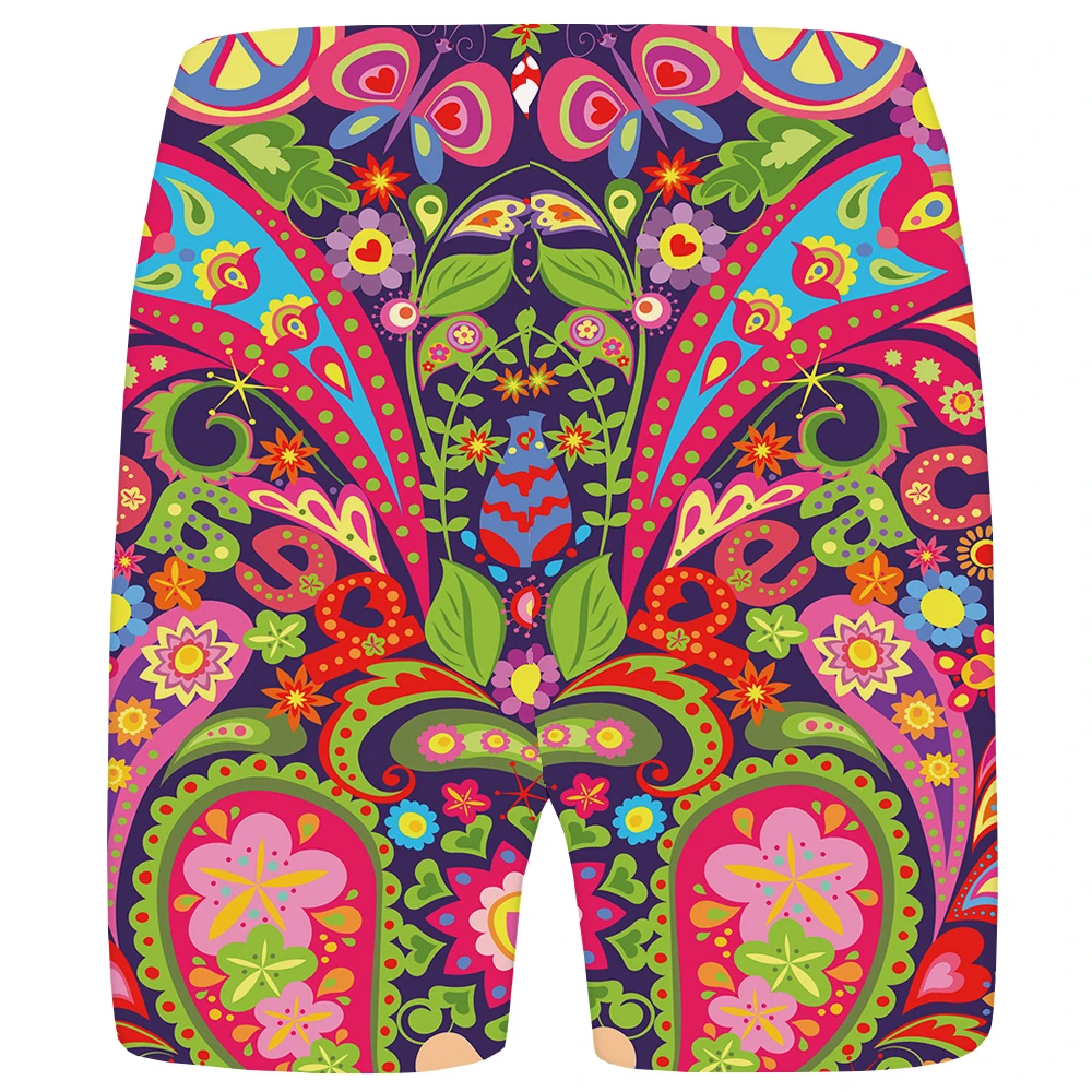 

KYKU Flower Shorts Women Colorful Casual Short Pants Sexy Beautiful 3d Printed Shorts Vintage Ladies Shorts Womens Summer New