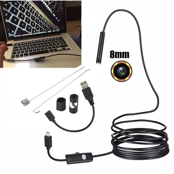 

Android USB Endoscope Camera 8mm Lens 10m 720P Flexible Snake Pipe Inspection Android Phone Borescope Camera