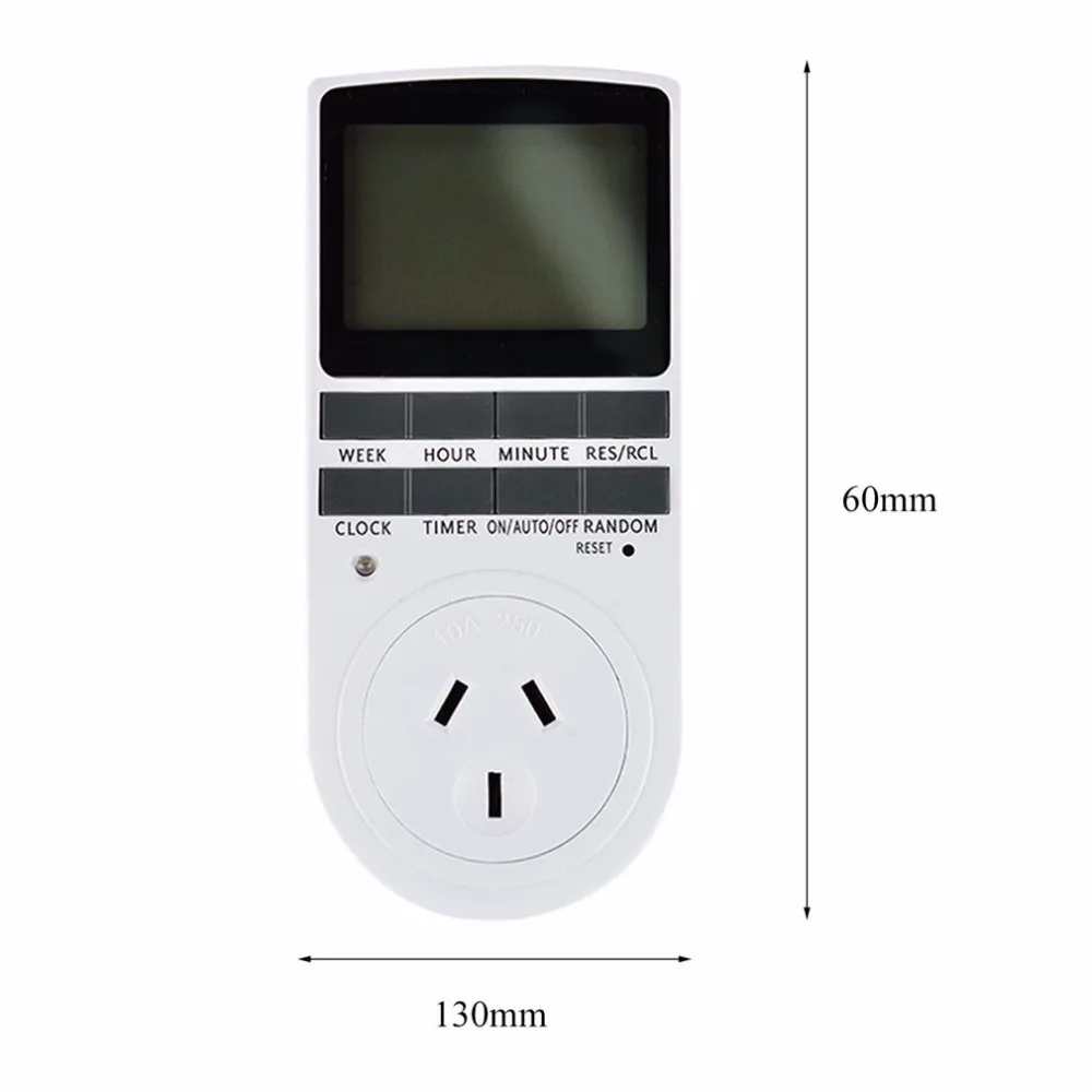 Умный Цифровой электронный таймер питания в розетке переключателя цифровой ЖК-дисплей энергосберегающий программируемый переключатель времени Прямая поставка