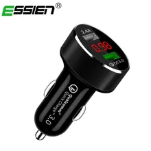 2 Порты устройство для автомобиля с двумя портами USB Зарядное устройство адаптер для iphone X 8 7 samsung S8 S9 зарядный кабель для мобильного телефона для быстрой Зарядное устройство 3,0