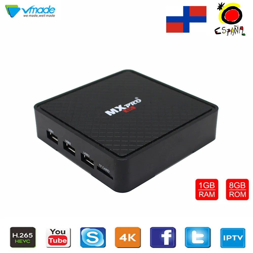 

Vmade Original Android 7.0 Smart Mini TV Box 4K H.265 Allwinner H3 Quad Core Set-Top Box Support Netflix Google TV Media Player