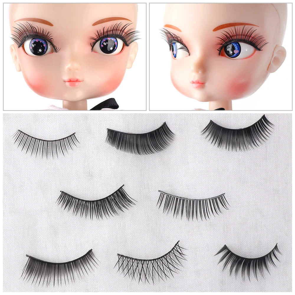 1 Pair 0.4CM 0.7CM HOT DIY Doll Eyelashes Make Up Eyelashes For BJD/SD