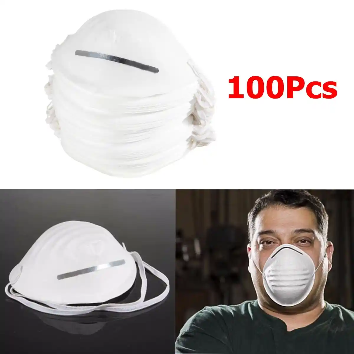 100pcs disposable respirator mask 100pcs disposable respirator mask