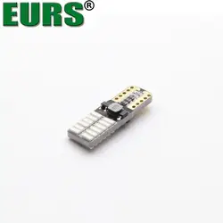 Eurs 2 шт. Canbus T10 24smd 4014 красного цвета 5 Вт 0.1a 12 В 800 люмен Ширина лампы просвет лампа загорается мотоцикл фар