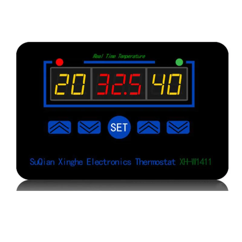 

Digital thermostat 220V three display temperature controller temperature control switch -19~99C relay output 10A 220V AC