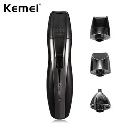 Kemei KM-6635 3 в 1 перезаряжаемый нос ушной триммер бакенбарды волосы борода тример ЕС штекер безопасный уход за лицом триммер для бритья