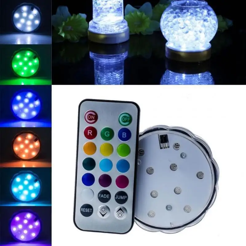 Многоцветная Водонепроницаемая RGB светодиодсветильник лампа погружная с