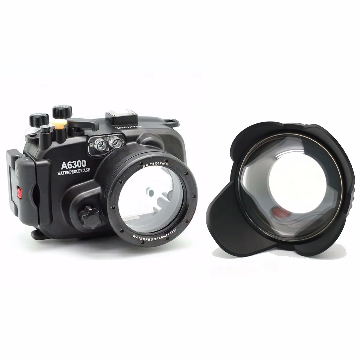 Meikon 130ft корпус для подводной Камеры sony A6300 + широкоугольный купольный объектив