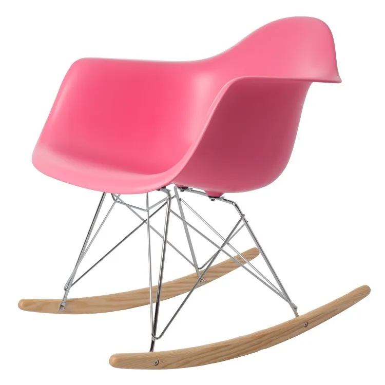 Современное пластиковое кресло-качалка. Модный пластиковый стул для отдыха. Кресло-качалка с подлокотником. Пластиковое кресло-качалка/популярное кресло-качалка - Цвет: Pink 25