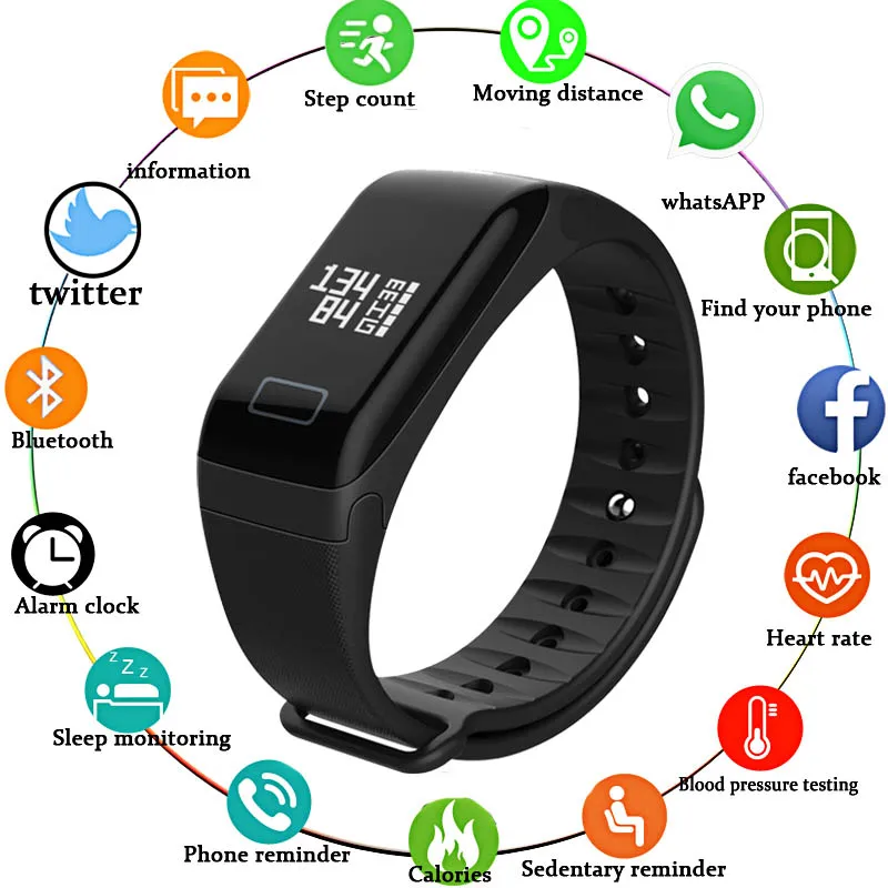 

Smart Watch Men Sports Bracelet Pedometer Heart Rate Blood Pressure Wristband IP67 Waterproof Fitness Stopwatch for Android IOS