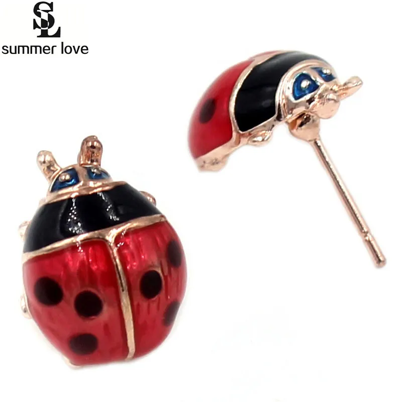 

2019 kids fashion jewelry cute beetle insect stud earrings for children boucles d'oreilles pendientes joyeria