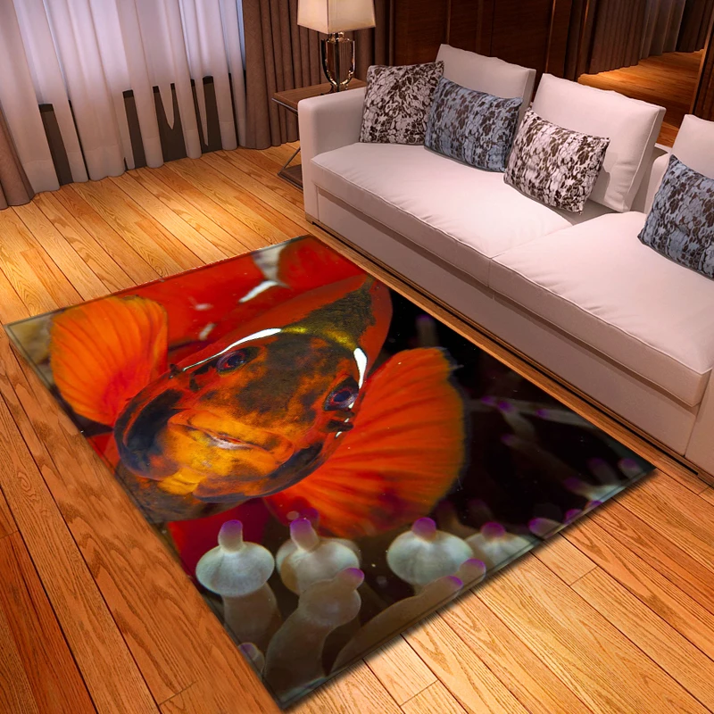 3d рыбий ковёр для гостиной музыкальные заметки детская комната коврик мягкий фланелевый большой домашний Декор Ковер
