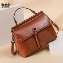 BRIGGS Vintage Handbag Luxury Tote Handbags Women Bags Designer Genuine Leather Crossbody Bags For Women Shoulder Bag цена BRIGGS Vintage Handbag Luxury Tote Handbags Women Bags Designer Genuine Leather Crossbody Bags For Women Shoulder Bag цены онлайн