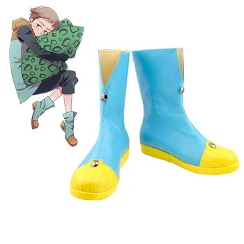 

The Seven Deadly Sins Grizzly's Sin of Sloth King Cosplay Boots Green Shoes Custom Made