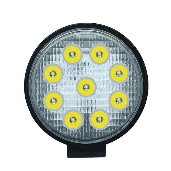 Свет работы 27 W 42 W Фарос 4x4 аксессуары Offroad светодиодный свет бар 12 V Worklight Off Road Барра светодиодный светильник для УАЗ JeeP - Цвет: 27WRound