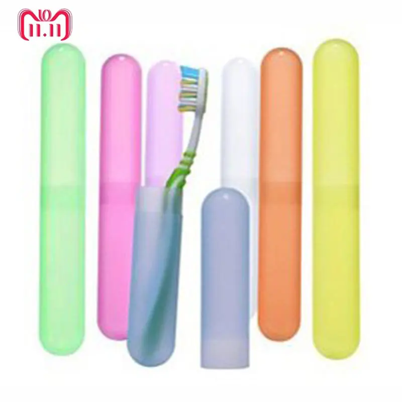 1PC Cute  Portable Toothbrush Holder Outdoor Travel Hiking Camping Toothrush Case Bathroom Accessories Random