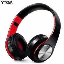 YTOM Plegable Auriculares Bluetooth Wireless Headset Auriculares Estéreo con Micrófono de apoyo TF Tarjeta de Radio FM para el iphone xiaomi