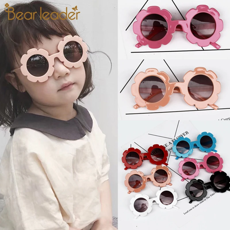 

Bear Leader Kids Sunglasses Child Sun Glasses Round Flower Gafas Baby Children UV400 Sport Sunglasses Girls Boys Oculos De Sol
