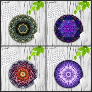 

Mairuige Game Mouse Pad 20*20cm 22*22cm Soft Rubber Mandala Image Comfort Gaming Mat Mice Pad Computer Laptop Round MousePad