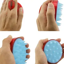 Корейская Мягкая силикагелевая расческа пластиковая головка рукоятки щетки для чистки кожи головы массажные разноцветные инструменты
