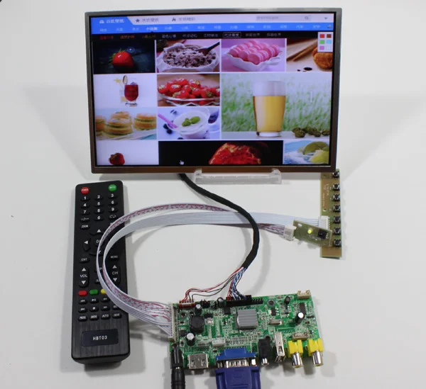 

HDMI VGA 2AV USB Audio lcd controller board VS-V59AV-V1 with 10.1inch B101EW05/LP101WX1 1280x800 IPS lcd panel