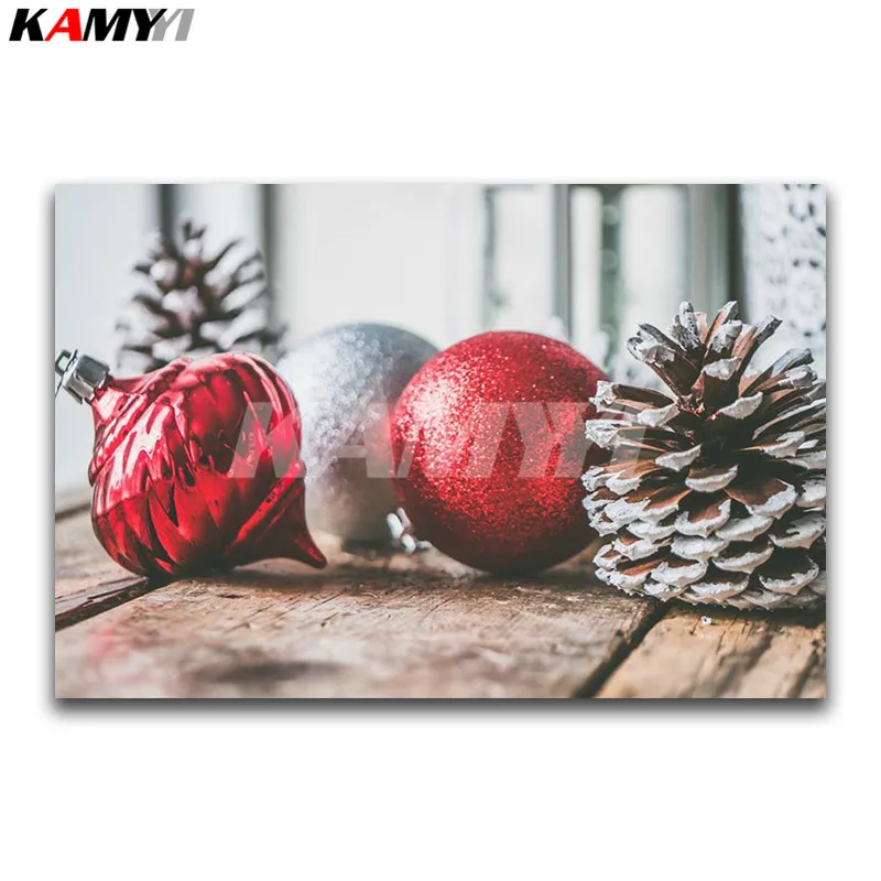 

DIY 3D Diamond painting scenery Full Diamond mosaic Christmas decor Full Square Diamond embroidery Cross stitch Pine nuts