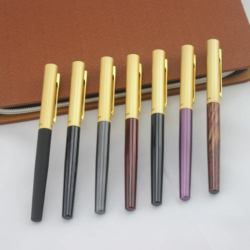 Pens Luxury DIKA WEN Metal Ballpoint Pens gold clip Black ink For Office Business Roller Ball Pen