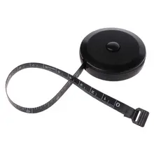 1.5m/60 polegada fita preta mede dupla face retrátil ferramentas abs automático flexível mini costura fita de medição 19qb