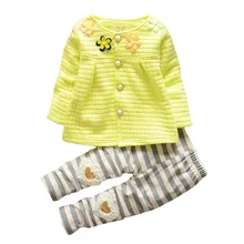 Infant Autumn Christmas Thicken Tracksuits Baby Girl Clothing Set Children Cotton Sweatshirts Jacket Stripe Pant Kids Skirt Suit