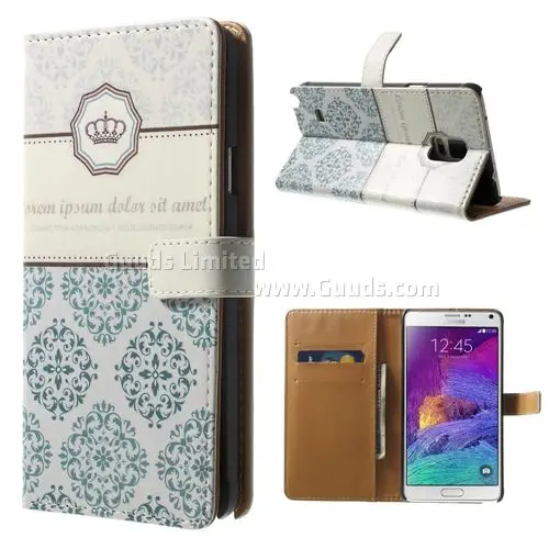 Crown Moroccan Leather Flip Cover for Samsung Galaxy Note 4 N910
