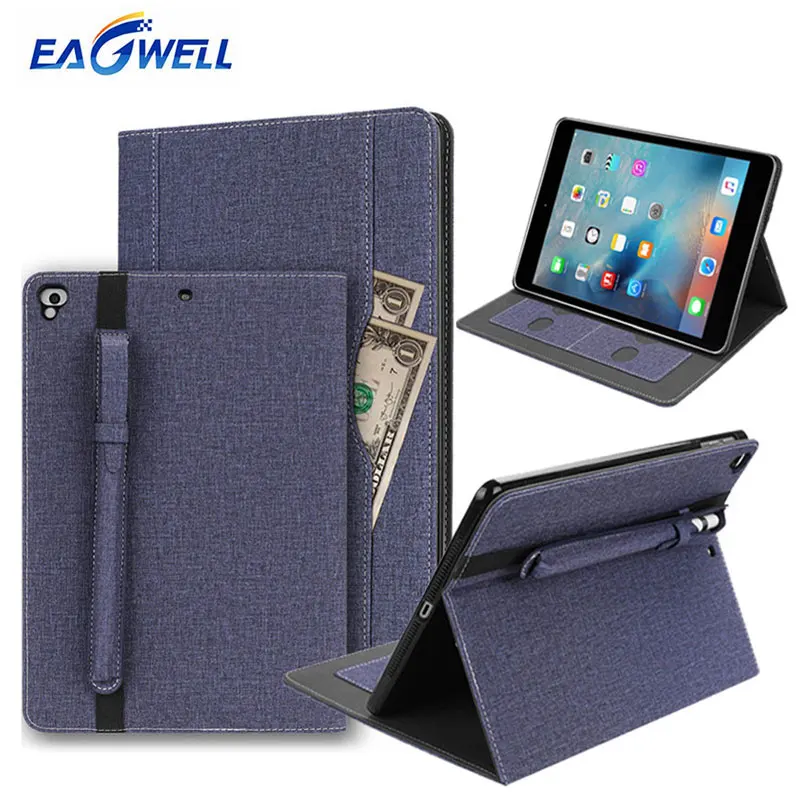 Флип-чехол для iPad 5 6 Air 1 2 Pro 9 7 умный чехол-подставка с держателем карандашей и