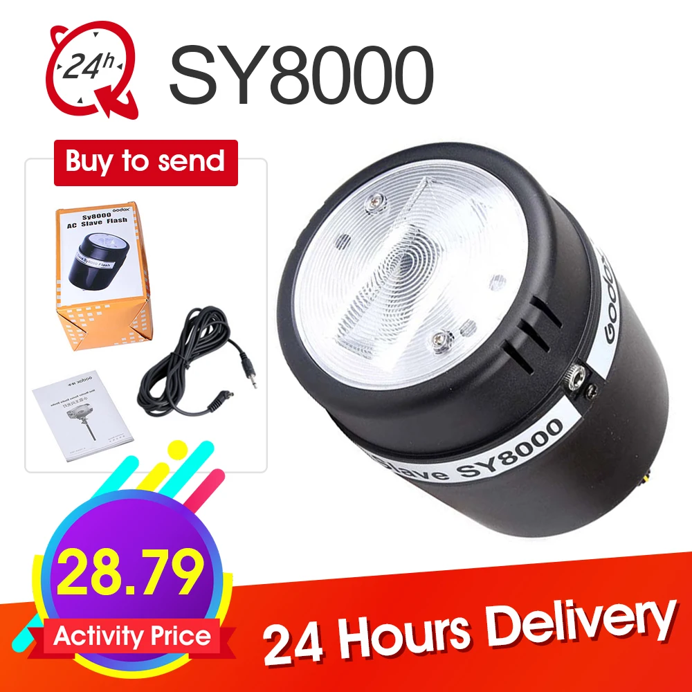 Godox AC Slave Flash Lamp Sy8000 For Studio Photo Light 72WS 110V or 220V Voltage Before You Order Pls Confirm It - ANKUX Tech Co., Ltd