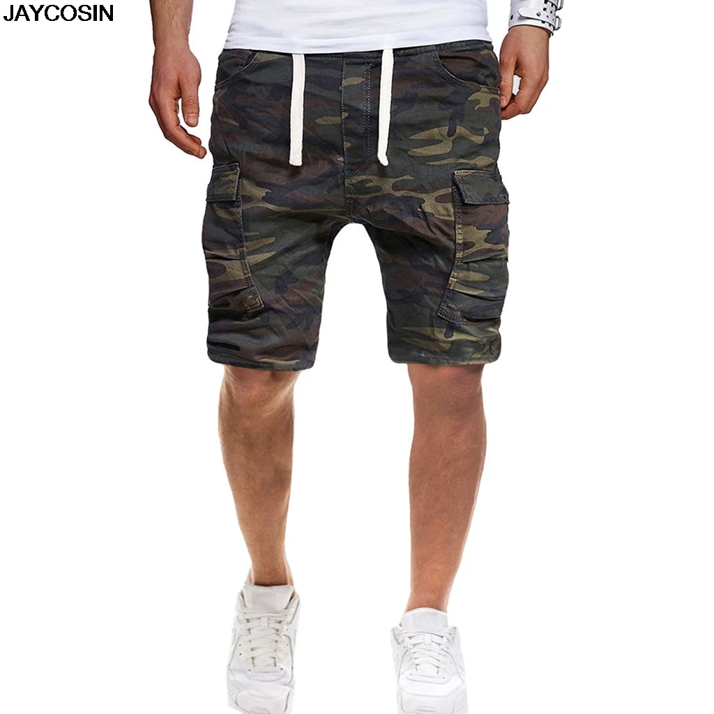 KLV мужские шорты, летняя мода, мужские спортивные камуфляжные ремни, повседневные свободные спортивные штаны с завязками, горячая Распродажа, одежда 9603